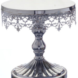 Silver Trim Cake Stand