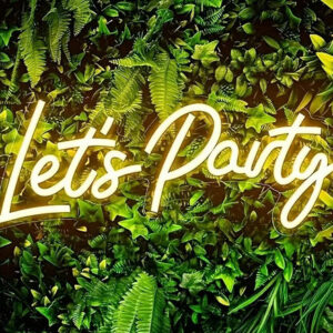 Neon Sign "Let's Party"