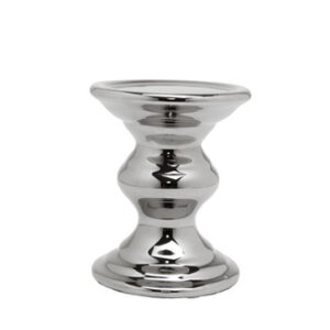 Silver Pillar Candle Holder