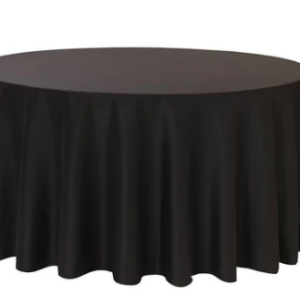 Banquet Table Cloth Round Black