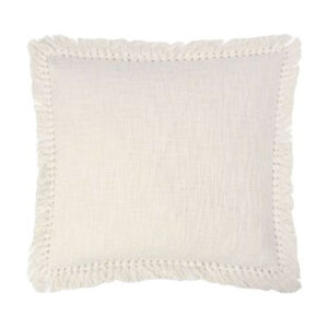 Scatter Cushion Ivory Fringe