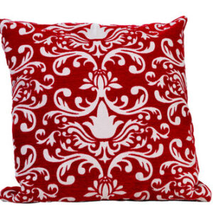 Scatter Cushion Red Damask