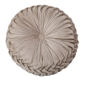 Scatter Cushion Round Velvet Beige