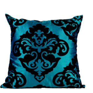 Scatter Cushion Turquoise Damask