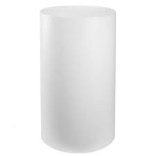 White Round Plinth L