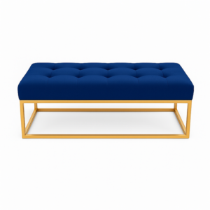 Royal Blue Oakland Long Ottoman | Velvet