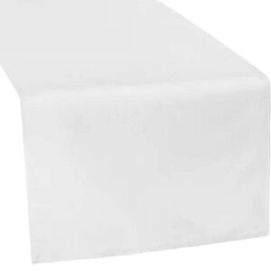 Plain Table Runner - White