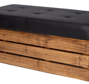 Black Hampton Double Ottoman