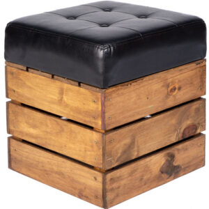 Black Hampton Single Ottoman