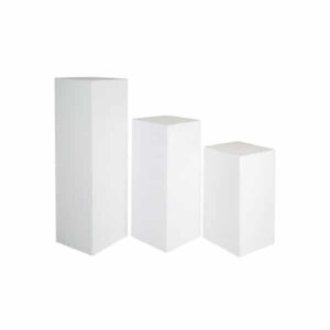 White Square Plinth Set (3)