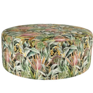 Floral Round Ottoman
