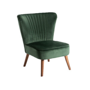 Forest Green Shell Armchair | Velvet