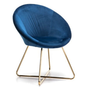 Navy Blue Armchair | Velvet