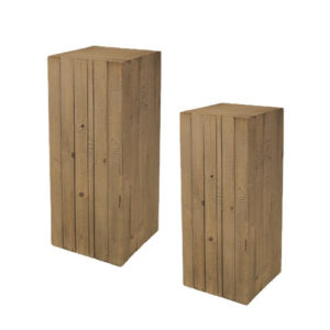 Wooden Square Plinth Set (2)