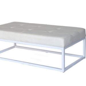 White Oakland Long Ottoman