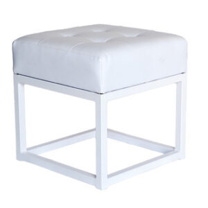 White Oakland Single Ottoman