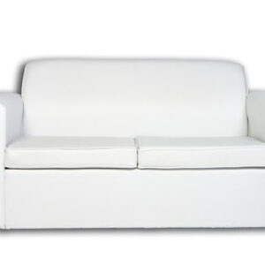 White Square Two Seater Sofa