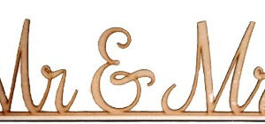 Wooden Mr & Mrs Table Sign