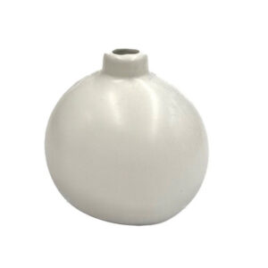 White Round Bud Vase